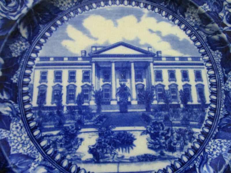 ANTIQUE FLOW BLUE PLATE GENERAL LEE BATTLE OF GETTYSBURG, ORIENTAL  ASHWORTH PIC