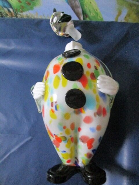 MURANO GLASS CLOWN DECANTER / LARGE SCULPTURE PICK 1^