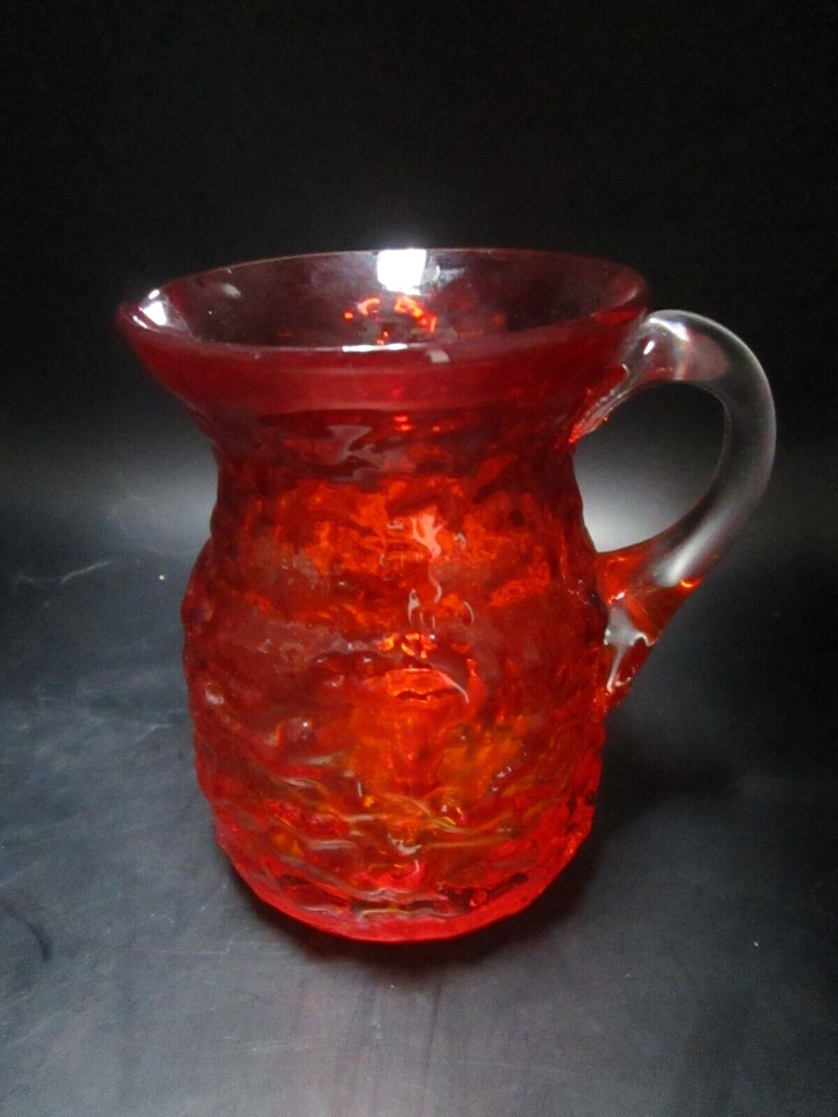 PILGRIM amberina creamer clear handle