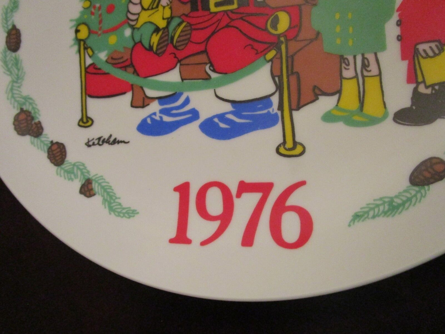 1976 DENNIS THE MENACE CHRISTMAS PLATE LIMITED EDITION HANK KETCHAM 9 1/2" [*4]