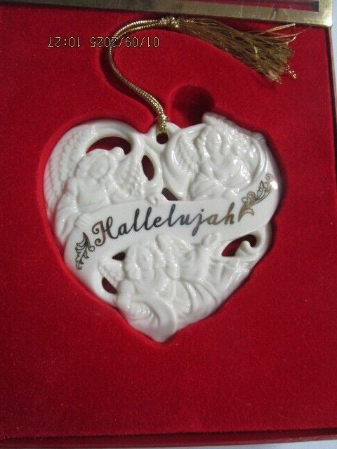 LENOX CHRISTMAS ORNAMENT HALLELUJAH 3" NEW ^^