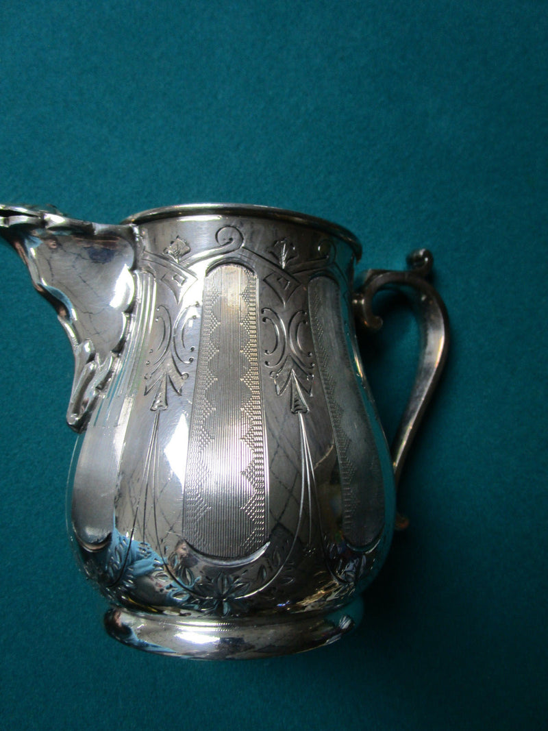 ANTIQUE REED & BARTON #1987 TEAPOTS COFFEE POT SILVERPLATE  MONOGRAMED 5PCS