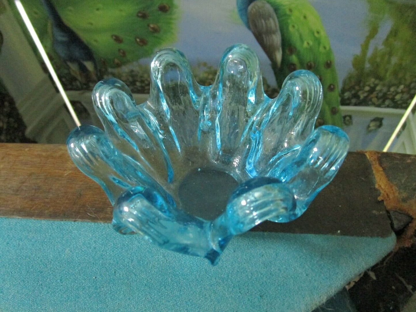 HAND BLOWN 3 ACQUA BOWLS  free form