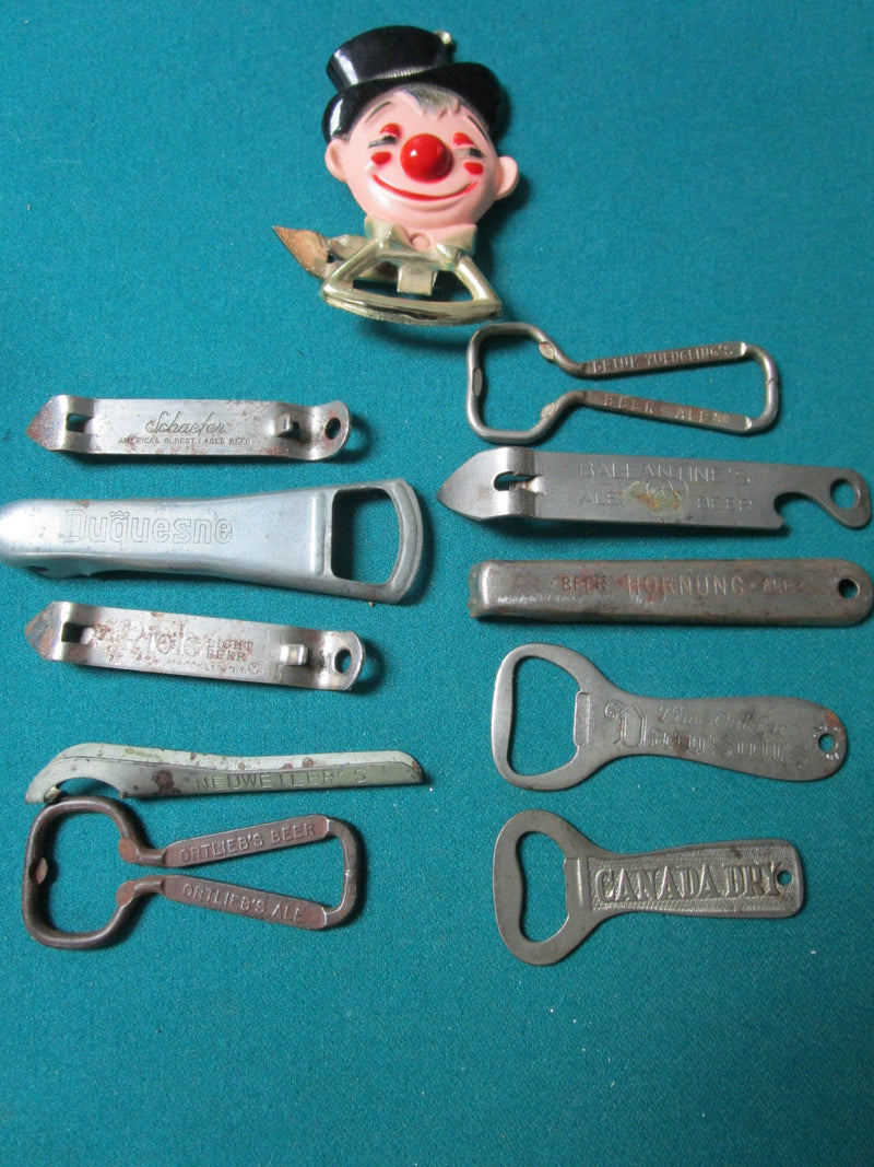 Collection Of Vintage 11 Bottle Openers Advertising