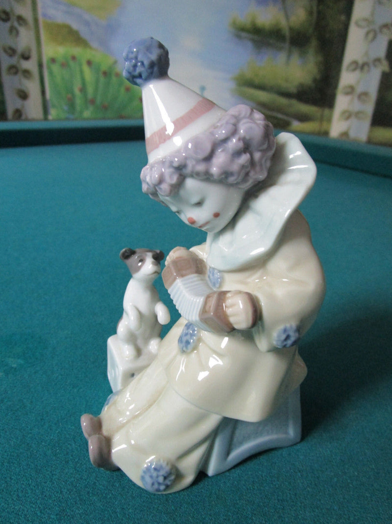 Lladro Figurine Clown And Dog 6" [*Aa]