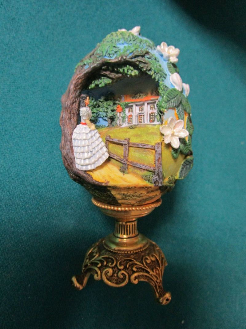 Franklin Mint Egg Carved Scarlett Of Tara 5"