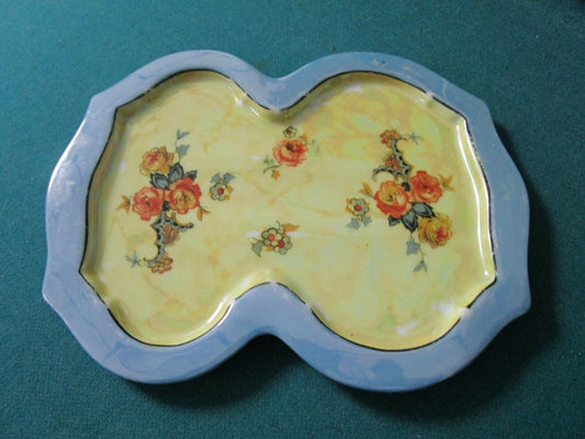 ANTIQUE BEYER AND BOCK GERMANY LUSTERWARE TRAY 9 X 6 1/2  [D13]