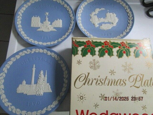 WEDGWOOD ENGLAND BLUE JASPERWARE CHRISTMAS PLATES NEW BOX PICK 1 ^^