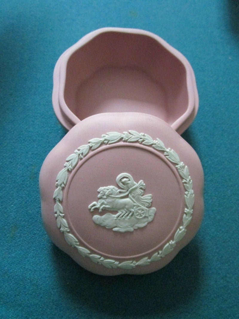“Wedgwood” Pink Jasperware Trinket Box Vanity Dishes Pick One