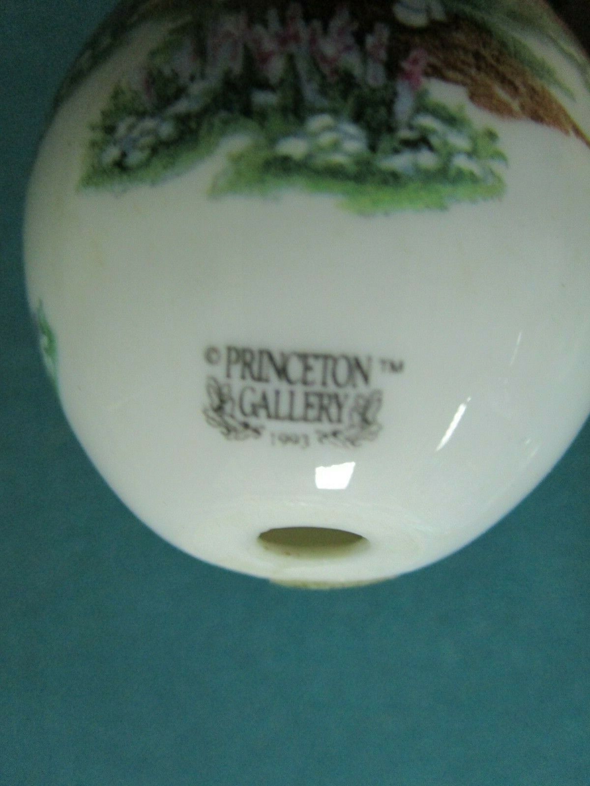 1993 The Princeton Gallery ENGLAND 6 collection eggs unicorns,  wooden bases