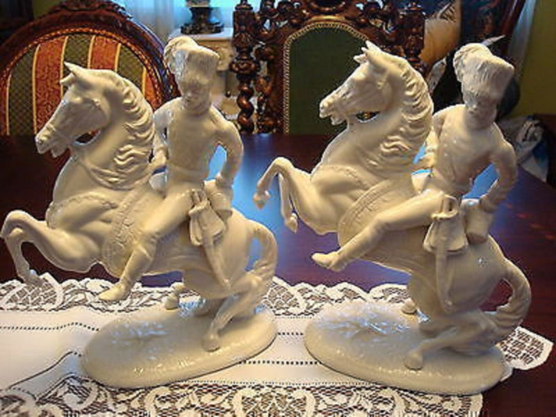 Dresden Military Figurines on horseback