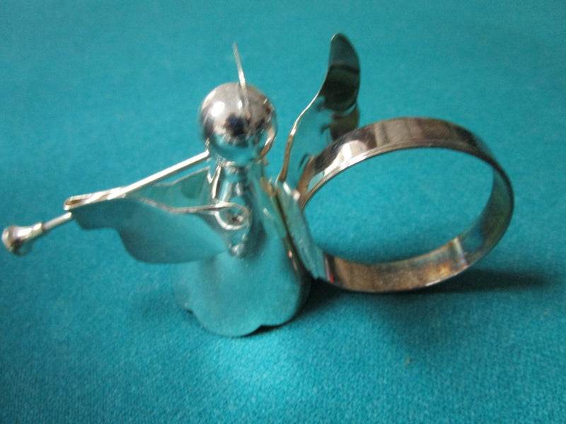 Royal Silver 4 Napkin Ring Holders Silverplate Angels New In Box