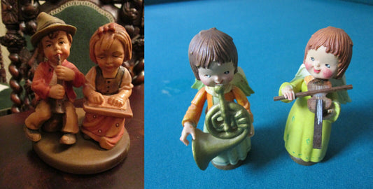 ANRI SCULPTURE FIGURINE CHILDREN PLAYING INSTRUMENTS- MUSICIAN ANGELS PICK ONE