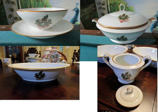 WASHINGTON ANTIQUE PRESIDENTIAL CHASTEGNER  LIMOGES  BOWL TUREEN SUGAR  PICK1