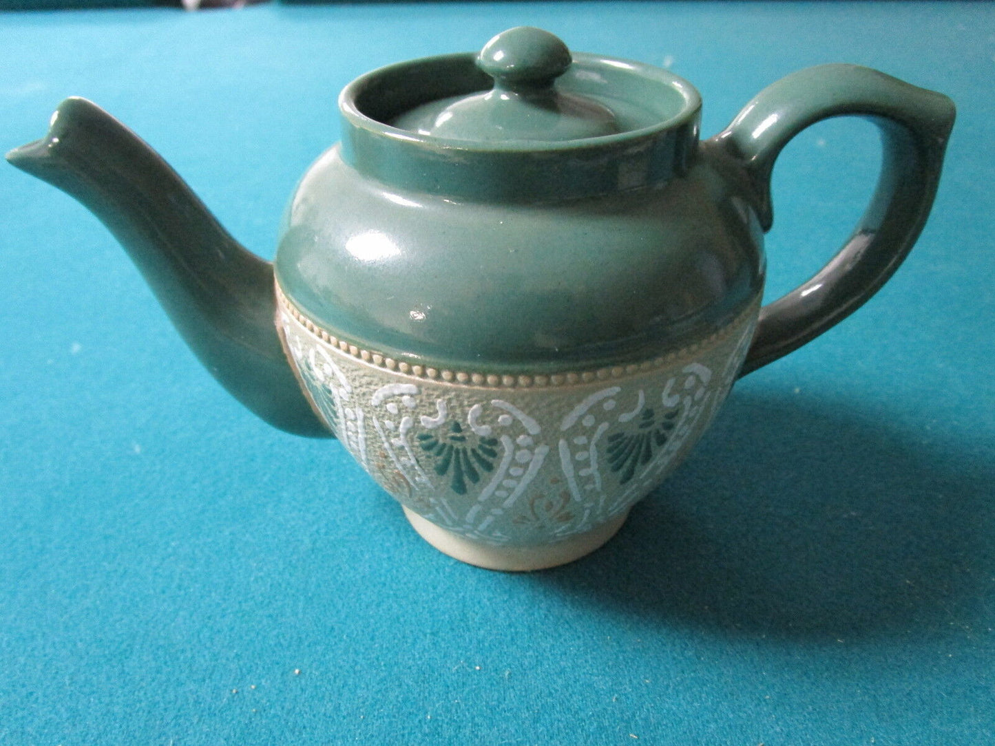 Antique Art Nouveau Leadless Glaze Lovatts Langley teapot /open sugar c1895 [81A