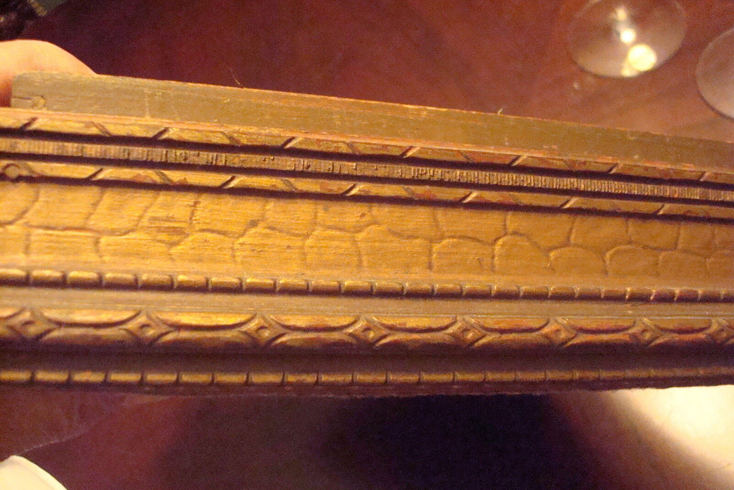 Vintage wooden box with lithograph cover,it seems to be a jewelry box, silk[a4]