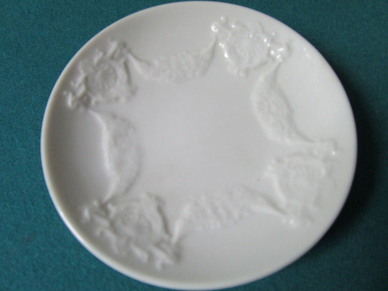 Capodimonte Italy Original Blanc De China Coffee Cup And Saucer Molded [80B]