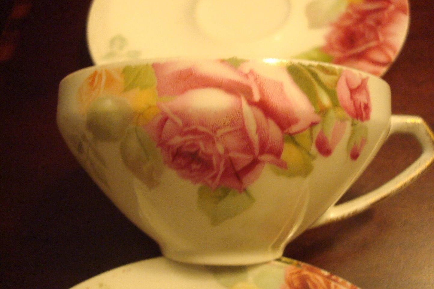 Thomas Bavaria tea cup and saucer decorated with roses ORIG [83C