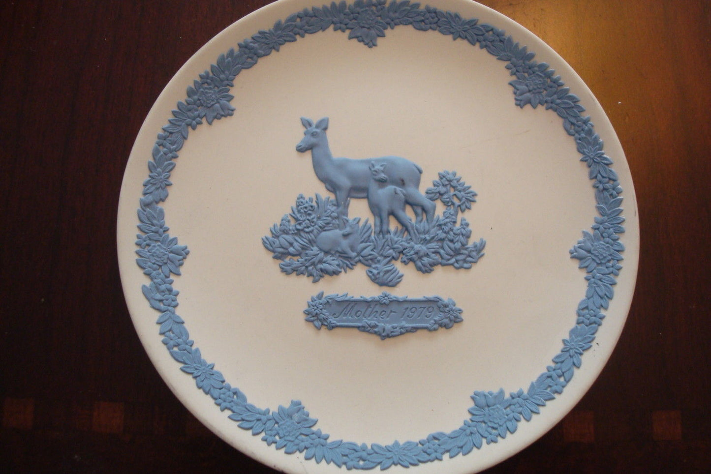 WEDGWOOD BLUE ENGLAND JASPERWARE MOTHERS DAY PLATES 1977/1978/79