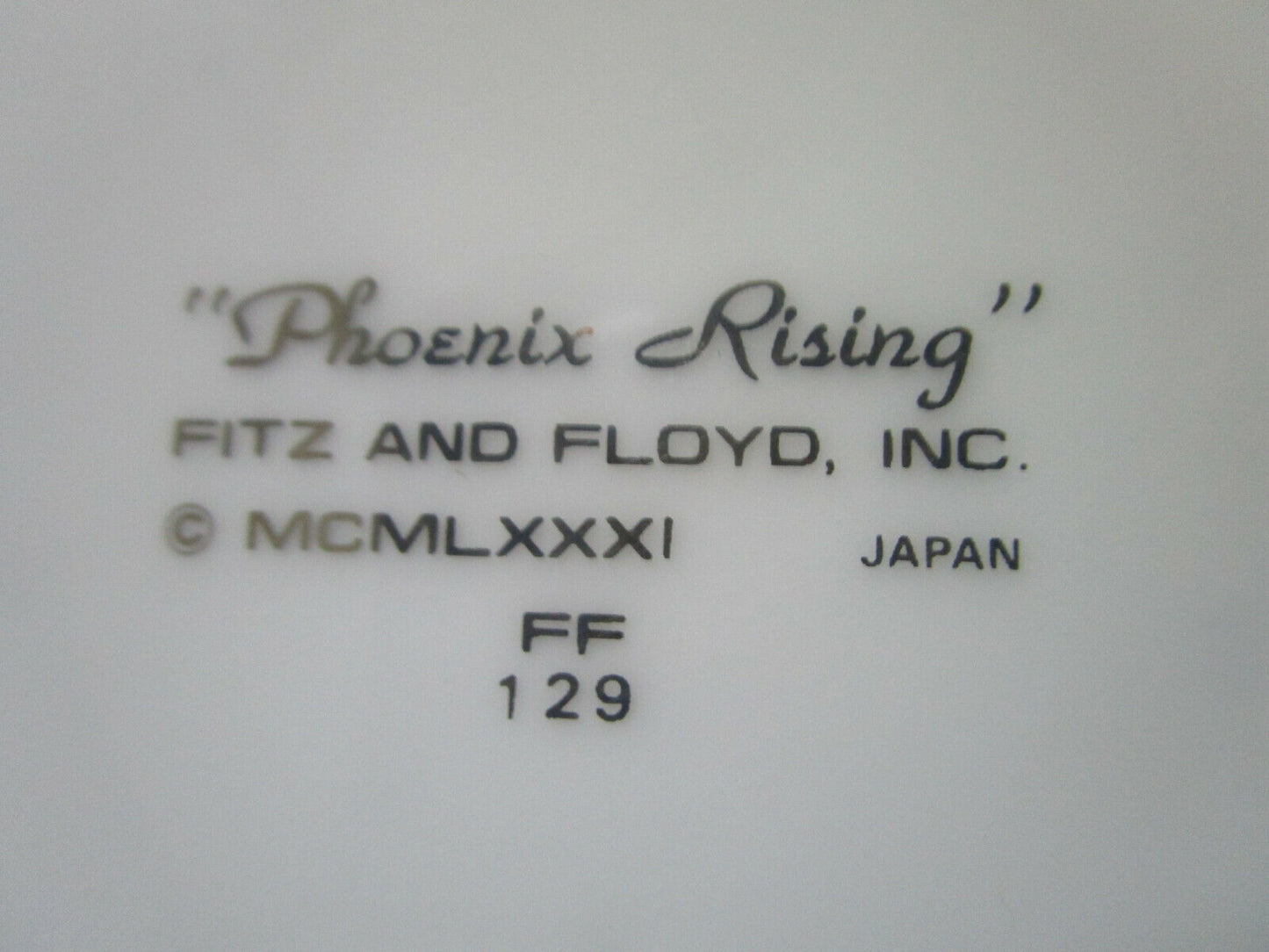 Phoenix Rising by Fitz & Floyd 4 SALAD PLATES 7 1/2" SILVER OVERLAY ^^