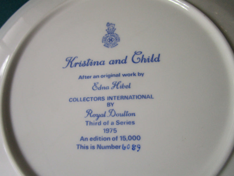 EDNA HIBEL  COLLECTOR PLATES PICK ONE "MARILYN", "KRISTINA, "LUCIA"  AND CHILD ^