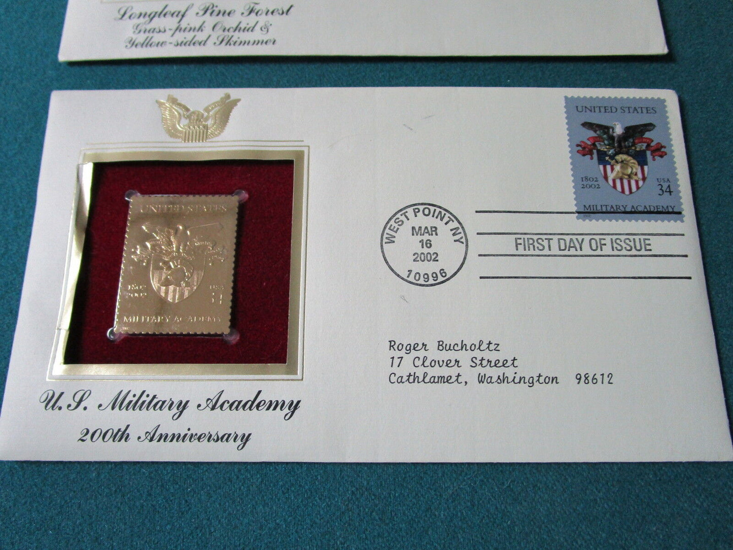 22K gold 7 replicas of United States of America Stamps first issue, new[a*7]