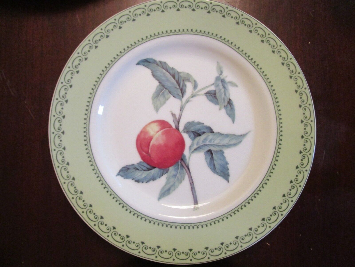 ANDREA BY SADEK 2 SALAD PLATES WINTERTHUR FRUITS 8 1/4"  [*a4-L]