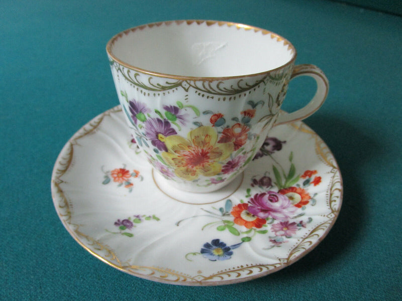 Dresden Germany Coffee Cup And Saucer, Trio Floral Pick One ^^