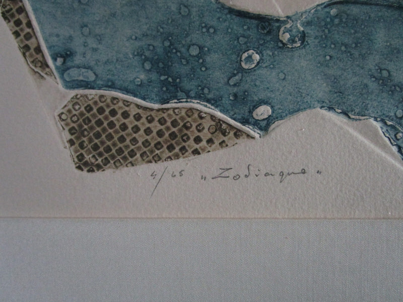 PAOLO BONI MIXED MEDIA LITHOGRAPH LIMITED 4/65 "ZODIAQUE"