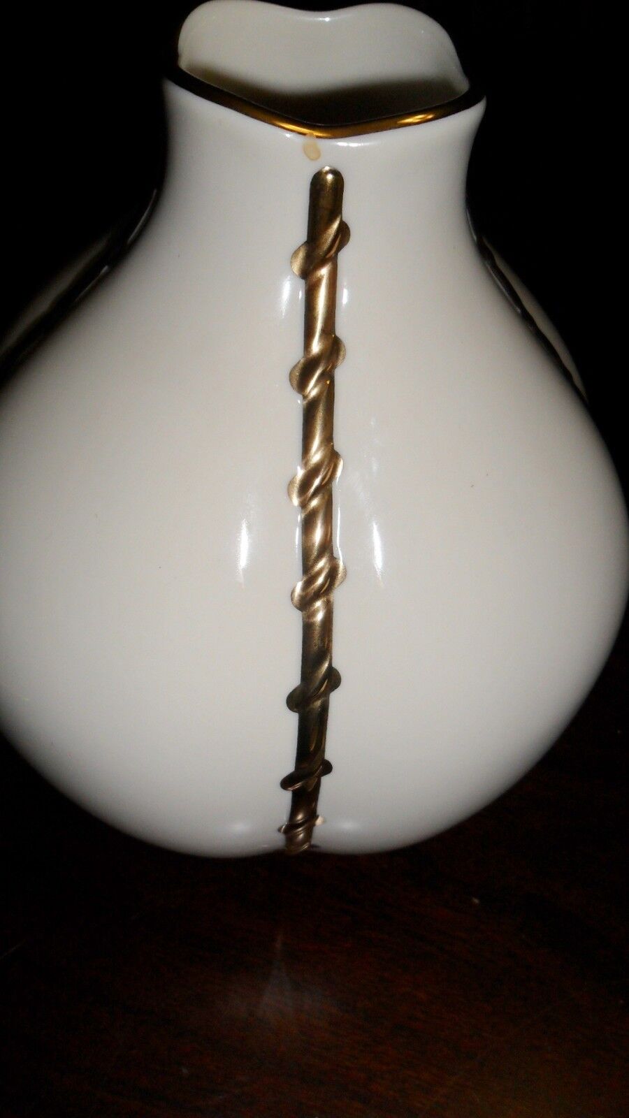 Lenox bud VASE Hand Painted 24 Karat Gold Trim  7" ^^