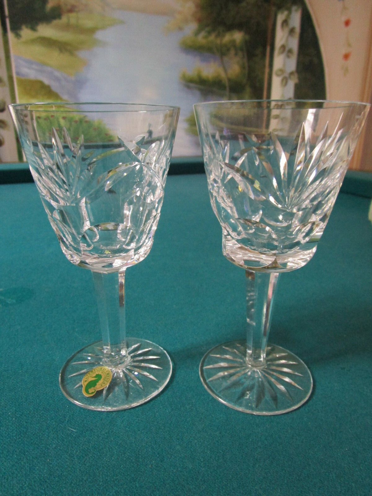 WATTERFORD ASHLING PATTERN  -  2 GOBLETS  6"