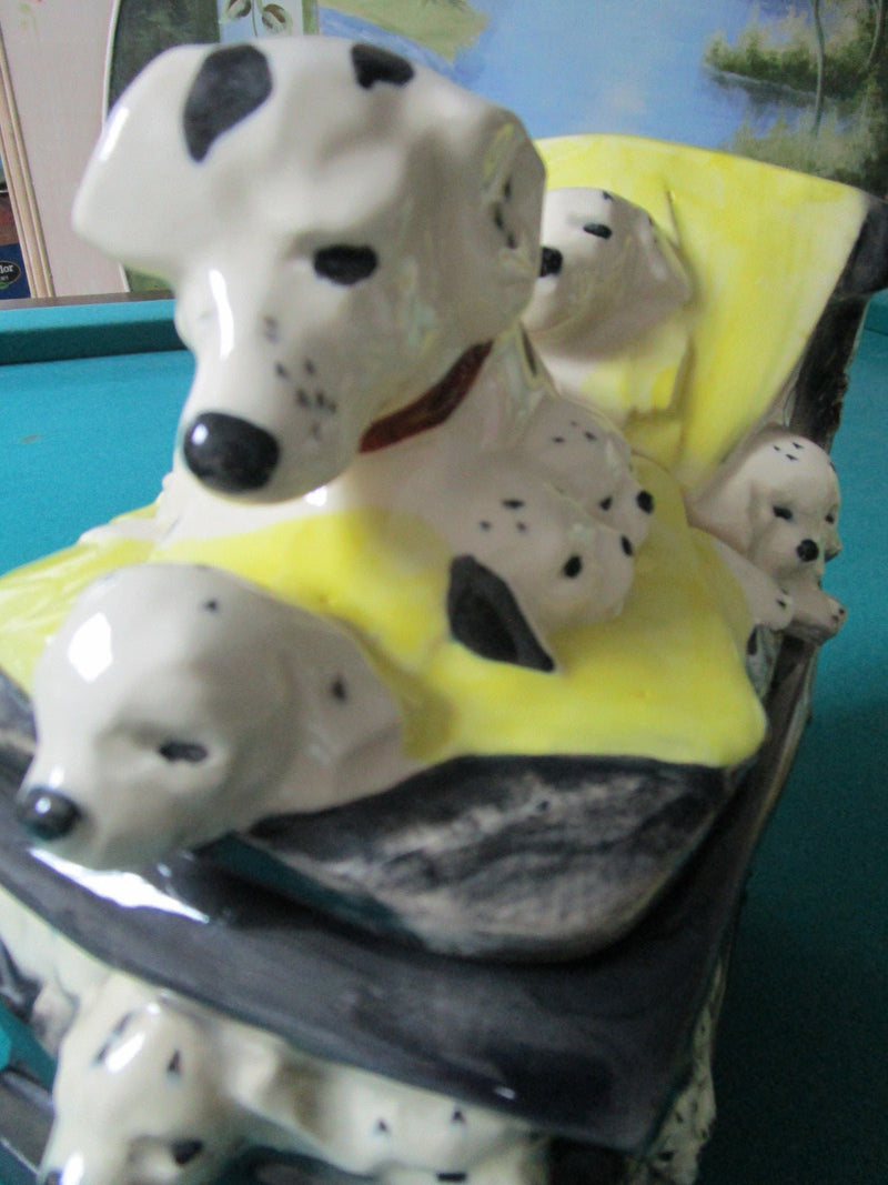 Vintage "Mccoy" Dalmatians In Rocking Chair 12" Cookie Jar