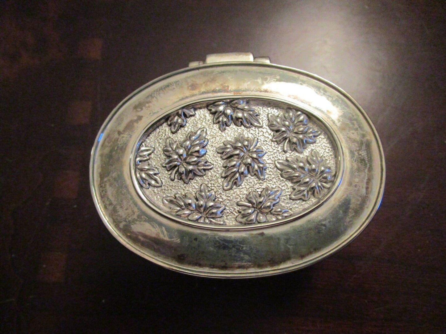 TRINKET JEWELRY RING BOX VELVET INSIDE [a3]