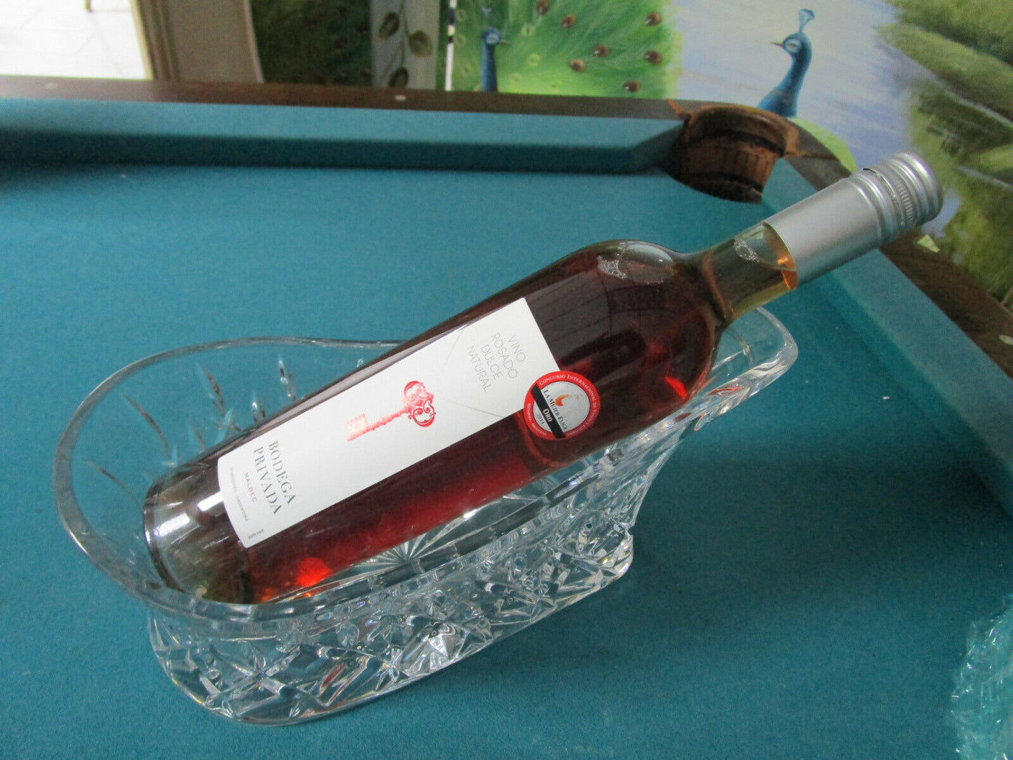 Wine Bottle Caddy/Centerpiece Lady Anne by Gorham Crystal original