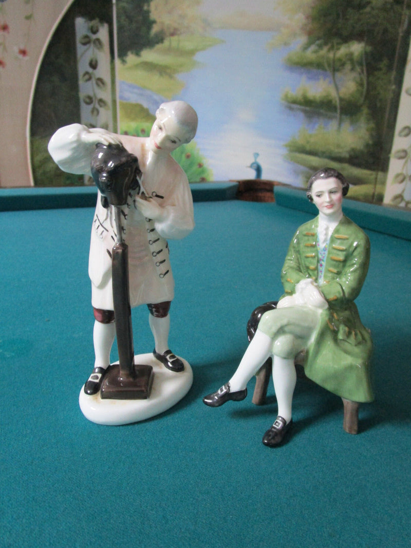 Royal Doulton Williamsburg Figurines: -A Gentleman- And -Wigmaker - Pick