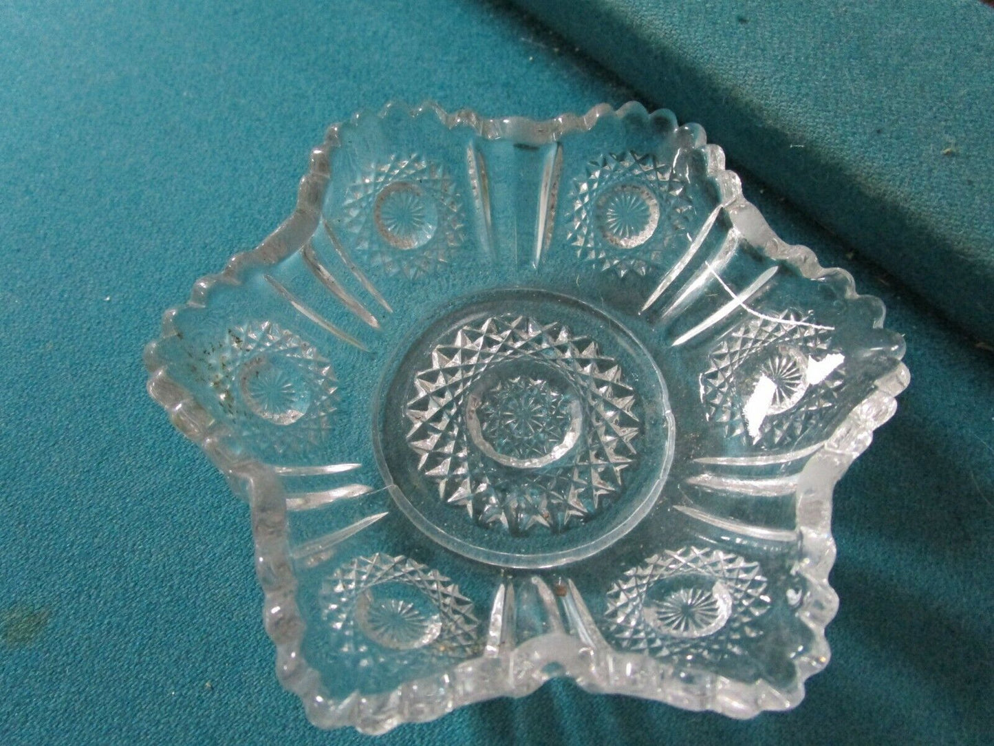 AMERICAN BRILLIANT / BOHEMIAN CZECH CRYSTAL CUT ASHTRAY DISHES PICK 1