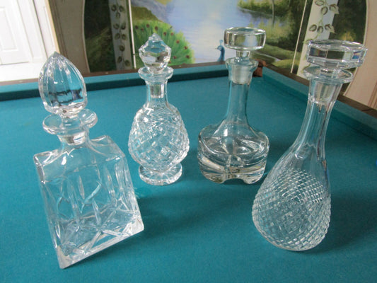 CRYSTAL DECANTERS LADY ANNE GORHAM, SIGMA TIFFANY, WATERFORD SHIP DECANTER PICK