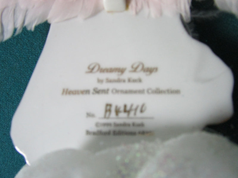 Heaven Sent Ornaments 3 Angels In Clouds By Sandra Kuck. The Bradford Editions^^