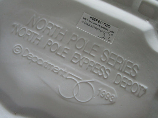 North Pole Express Depot Depart 56 Ceramic Lighted Nib Lamp Orig