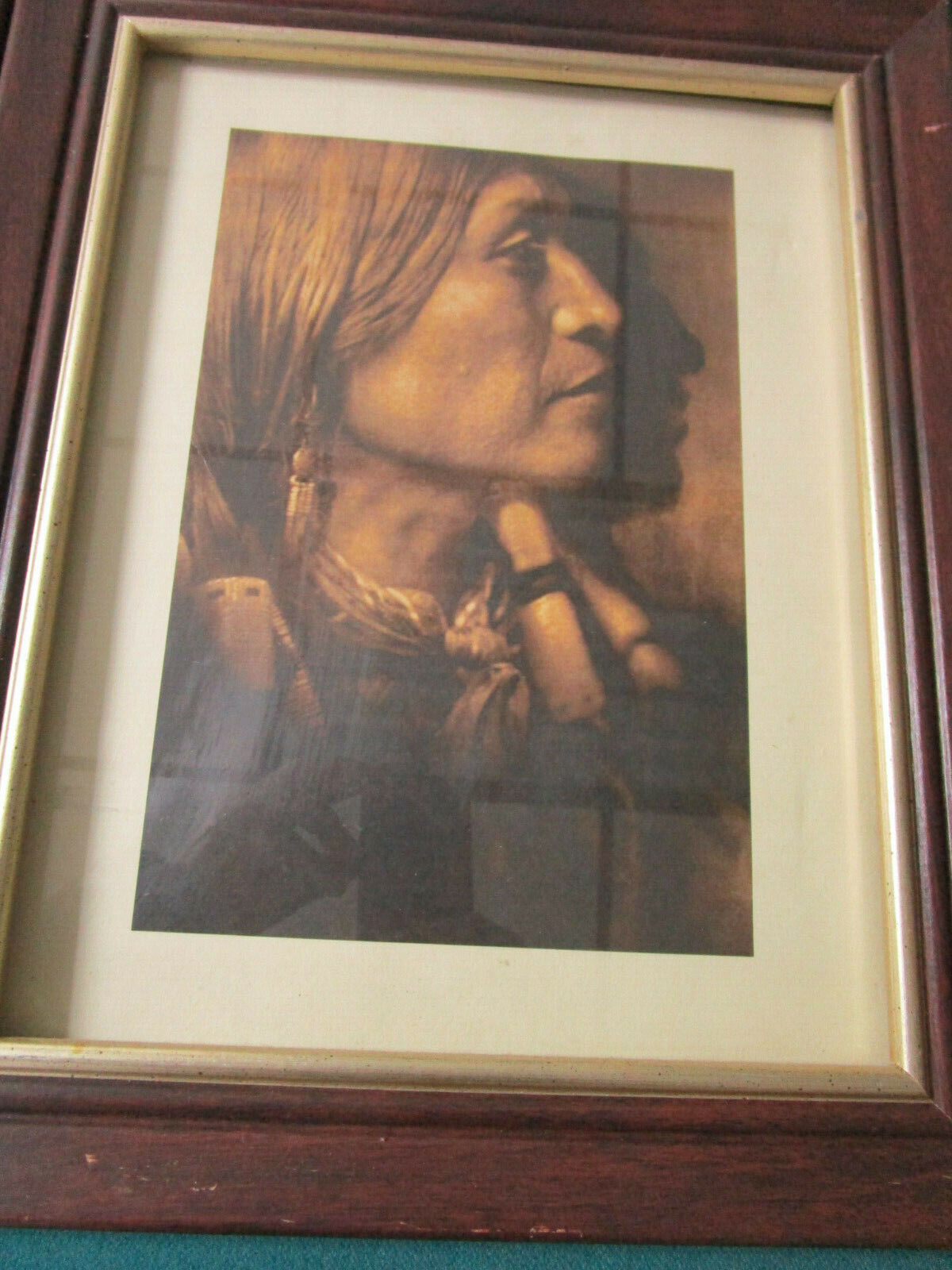 4 SOUTHWESTERN AMERICAN INDIANS FACES PORTRAIT PRINT FRAMED