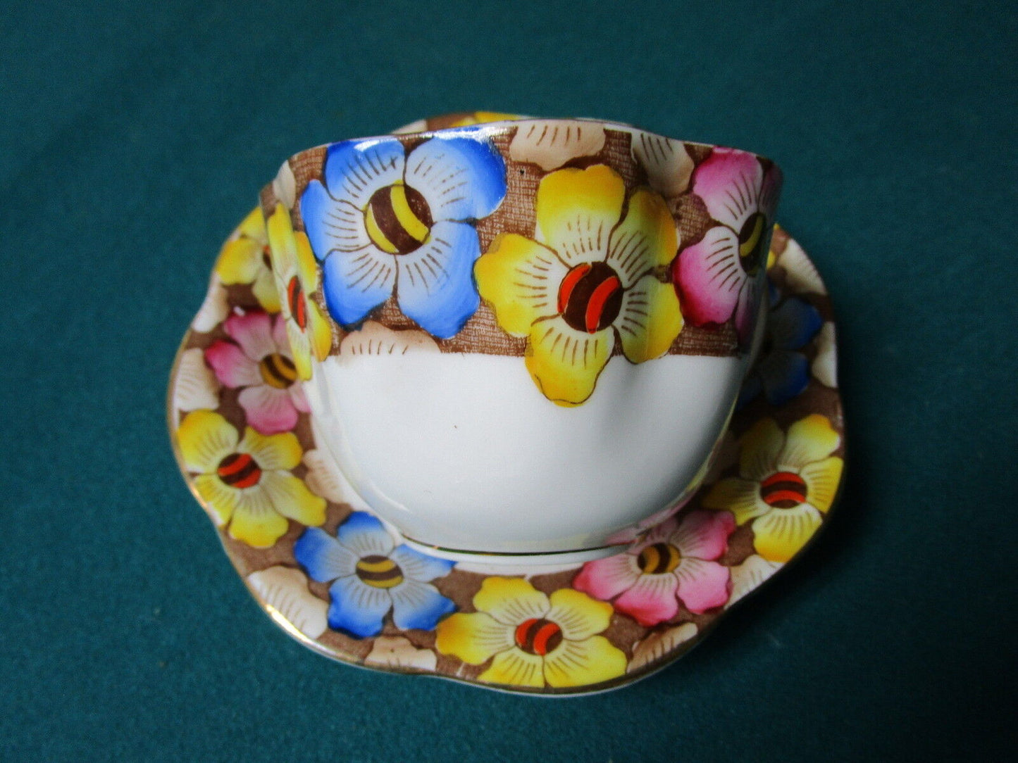 1940s  Vintage teacup & saucer Bone China Taylor Kent Longton England #6404 [81]