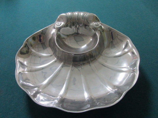 Wilton Armetale Chip/dip Big Sea Clam Shell Platter Serving TRAY