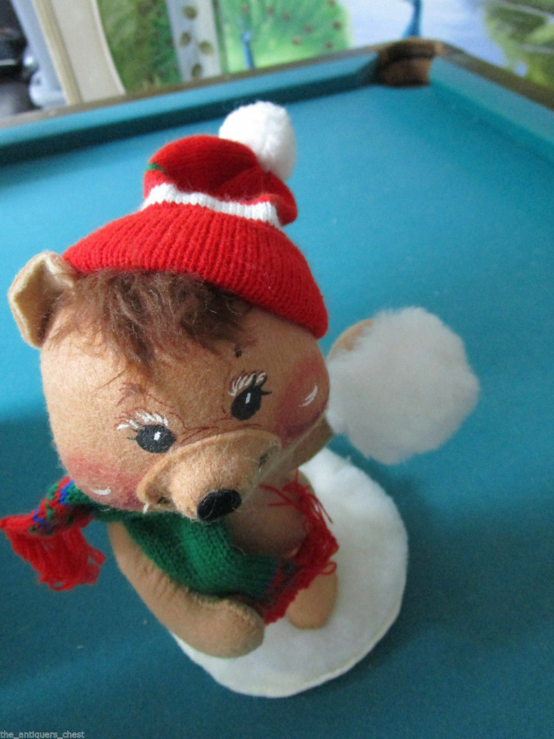 1980s ANNALEE SNOWMAN 20", BEAR SNOW FIGHT 11", SANTA doll W/TRAIN 7" PICK1^^