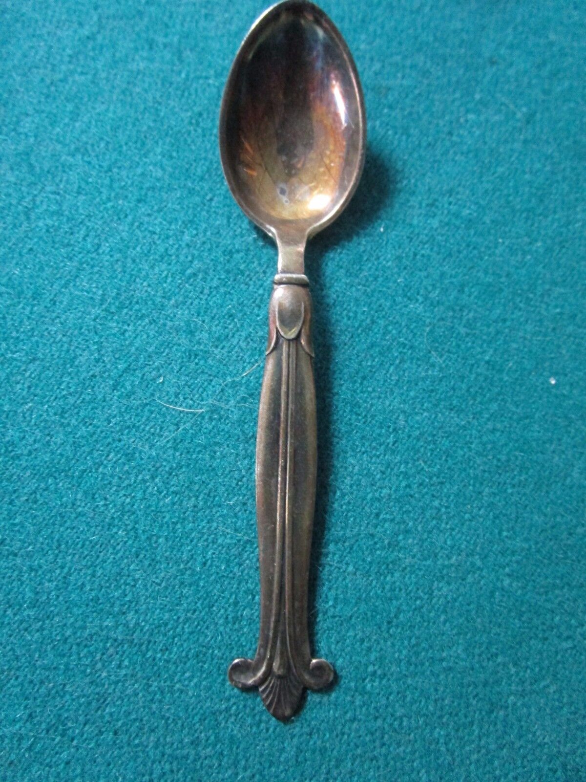 5 SPOONS, 3 STERLING AND  2 SILVERPLATE, ONE COHR COFFEE SPOON STERLING[*a3b