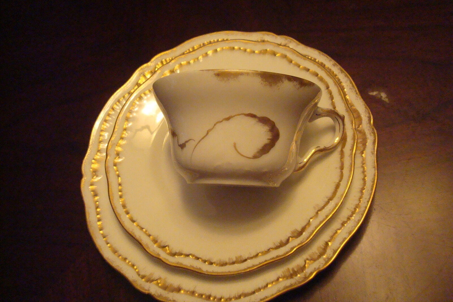 Theodore Haviland, Limoges, France TRIO, dessert plate, cup and saucer [92]