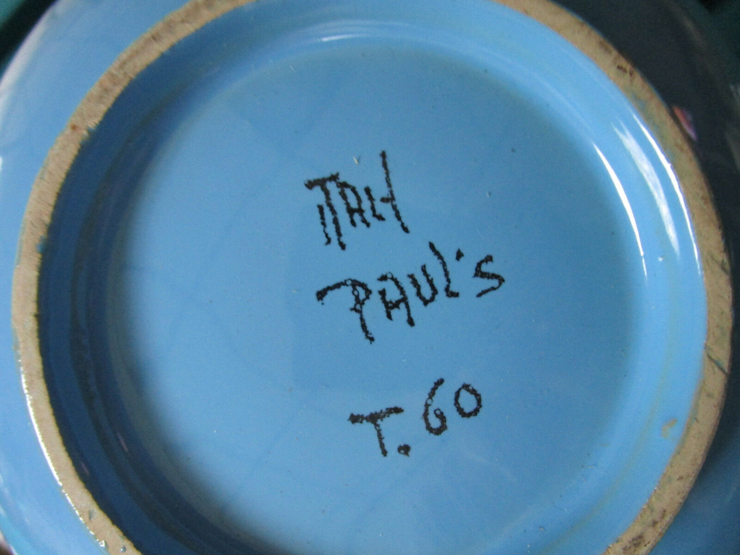 VINTAGE PAUL'S POTTERY ITALY SIGNED HAND PAINTED DISHES 8" [30F]