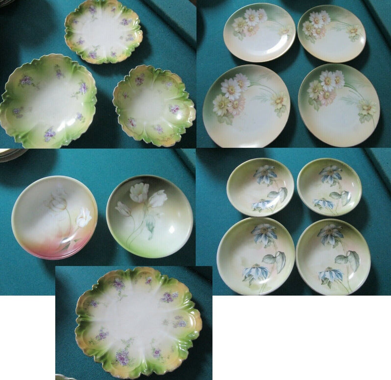 Reinhold Schlegelmilch -R.S.Germany-Antique Plates Bowls Green Purple Flow Pick1