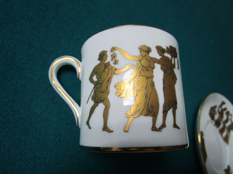 Hammersley England Sacrificial Golden Pattern  Antique Coffee Cup Saucer [120G]