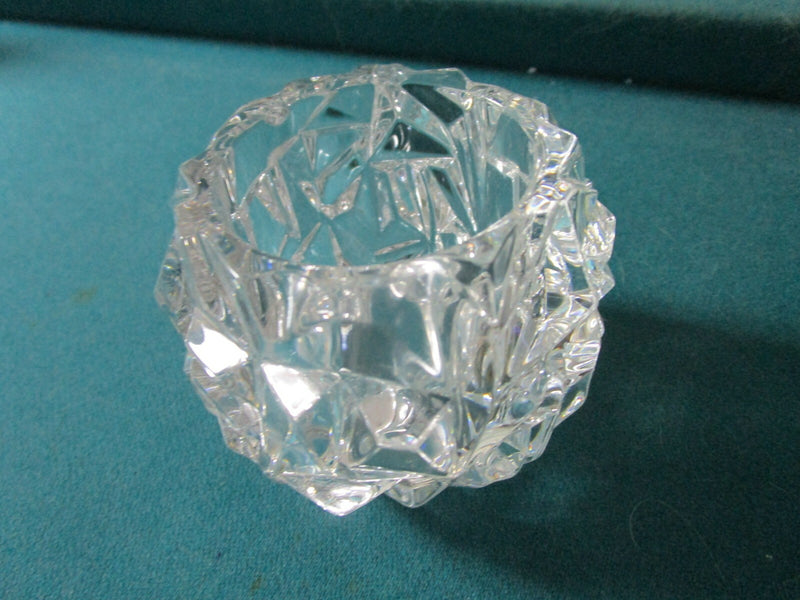 TIFFANY CRYSTAL PAPERWEIGHT CUBE DIAMOND SHAPE AND VOTIVE CANDLE HOLDER PICK 1
