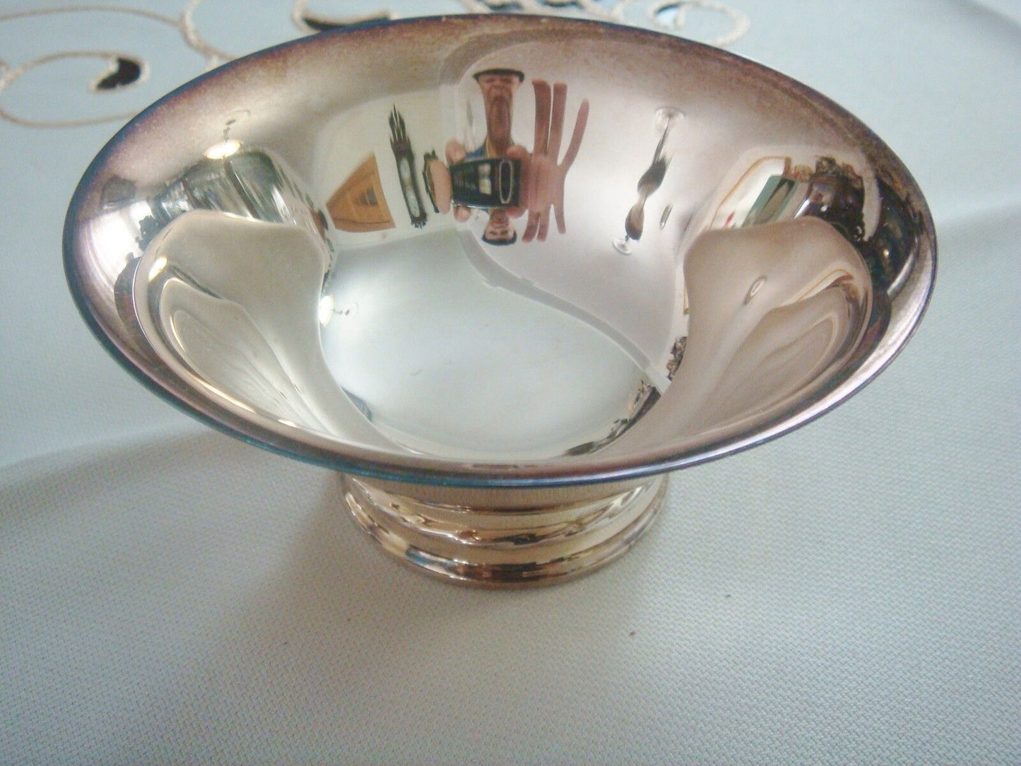 Towle silverplate footed bowl 4 1/2" original